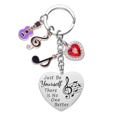 PALAY® Taylor Swift Music Lover Keychain Gifts, Inspirational Keyring Heart Charm Music Note Charm Keyring Gift for Fans Teen Girls Daughter Women Cute Keychains