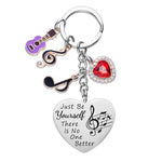 PALAY® Taylor Swift Music Lover Keychain Gifts, Inspirational Keyring Heart Charm Music Note Charm Keyring Gift for Fans Teen Girls Daughter Women Cute Keychains