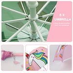 PALAY® 29Inch Unicorn Umbrella for Kids Professional Portable 3D Cartoon Manual Rain Boys Girls Gear Parasol Under 10 3PCS