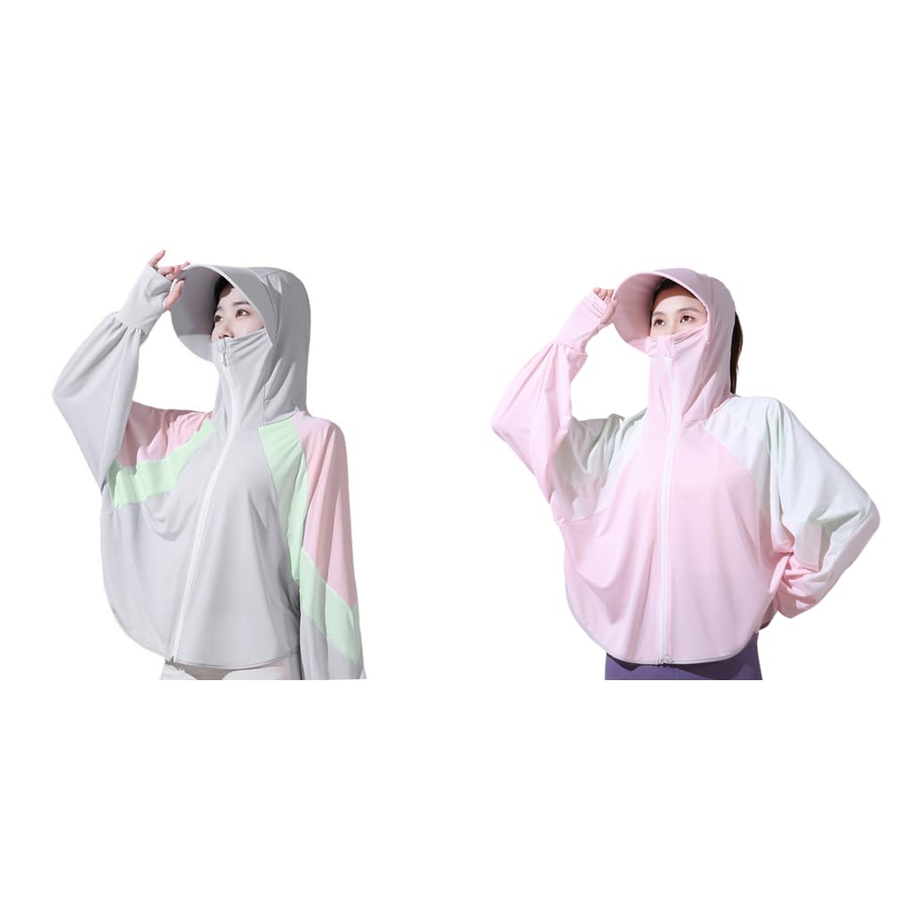 PALAY Women Sun Protection Silk Jacket for Outdoor Wear with UPF 50+ Hoodie | Quick Dry