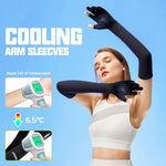 PALAY® 2 Pairs Hand Gloves for Sun Protection Non-Slip Touch Screen Arm Sleeves for Women Men UV Protection Hand Sleeves Full Arm Hand Gloves for Bike Riding, Driving, Cycling