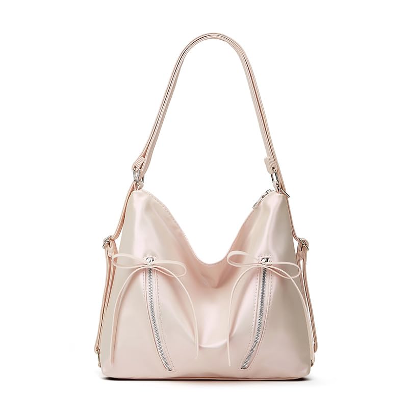 PALAY® Shoulder Bag for Woman Ballet Inspired Hand Bags for Women Sweet Bowknot Multifucntional Backpack Adjustable Strap Handbag