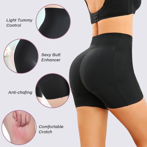 PALAY® Womens Padded Underwear Butt Lifter Panty Invisible Body Shaping Lifting High Waist Hip Pad Enhancer Shorts L 2PCS