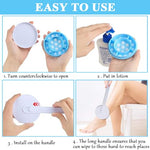 MAYCREATE® Aplicador y Masajeador de Loción para la Espalda, Mango Largo con Bola Giratoria Portátil, Ideal para Cremas, Protectores Solares y Masajes en Espalda, Piernas y Pies