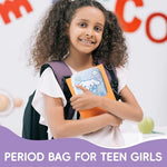 PALAY® 2Pcs Sanitary Pads Travel Bag Menstruation Kawaii Sanrio Cartoon Sanitary Zipper Pouches 8-10 Capacity Storage Bag Cute Print Sanitary Pads Bag Coin Bags Accessories Bags