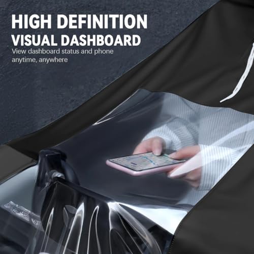PALAY® Oversized Rain Poncho for Adult,Long Raincoat Hooded Rain Poncho with Clear Front Panel & Rearview Mirror Sleeves
