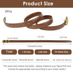PALAY® Woman Belt for Women Jeans, Brown and Black Belt for Women Dresses, Fashion Slim Ladies PU Belts, Chic Gold Metal Loop Buckle