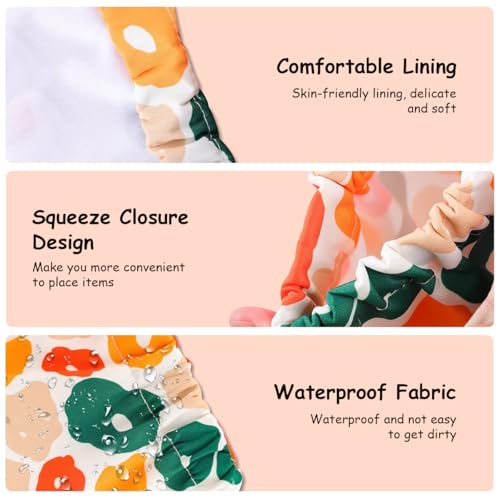 PALAY® 6 bolsas pequeñas para mujer, minibolsa de maquillaje, monedero de tela Oxford con estampado bonito, bolsa de cosméticos de bolsillo, organizador de viaje para lápiz labial,