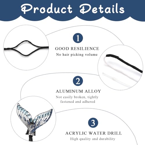 PALAY® 2pcs Magic Hair Bun Maker for Hair Mermaid Tail Rhinestone Bun Accessories for Women Elegant Accessories Women Flower Twist Shaper Medium Thick