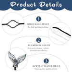 PALAY® 2pcs Magic Hair Bun Maker for Hair Mermaid Tail Rhinestone Bun Accessories for Women Elegant Accessories Women Flower Twist Shaper Medium Thick