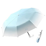PALAY UV Umbrella for Sun and Rain with 8 Ribs Windproof Design and Gradient White Style
