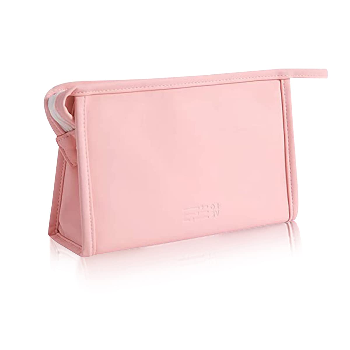 GUSTAVE® Makeup Pouches for Home & Travel, Toiletry Bag for Cosmetics, Brushes (Pink)