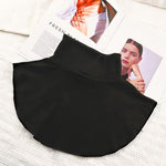 PALAY® Fake Turtleneck Dickey Collar for Women Detachable Half Top Fake Collars Winter Soft High Neck Mock False Collar for Hoodie, Sweater, Cardigans - Black