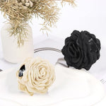 PALAY® 4PCS Rose Hair Claw Clips for Women Aesthetic Large 3.5 In Clutchers Blooming Flower Clip Hawaiian Fashion Black White