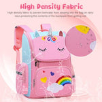 PALAY® Unicorn Backpack Combo for Girls, Water-Resistant School Bag & Cartoon Bookbag, Stylish Durable Set for Kids 6-12 Years, Ideal for School, Journaling, Crafts, Birthday & Rakhi Gift