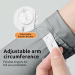 PALAY® 2 Pairs Hand Gloves for Sun Protection with Arm Sleeves for Women,Nylon Ice Silk Sun Protection Gloves Women Cooling UV Hand Cover Arm Sleeves Bike Riding