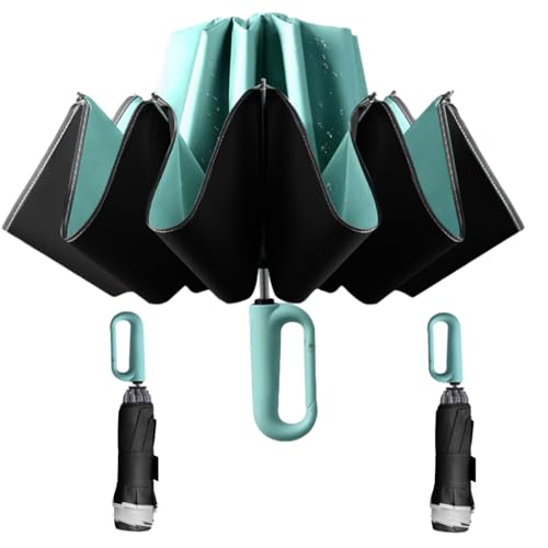 PALAY® 2 Pack Big Umbrella for Men Women with Reflective Strap