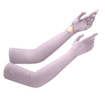 PALAY UV Protection Arm Sleeves for Driving and Cycling with UPF 50+ & Anti Slip Palm | Purple