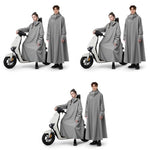PALAY® Long Rain Coat Waterproof Raincoat for Adults Reusable Hooded Poncho with Wide Brim Lightweight Unisex for Hiking Travel Motorcycle Riding Length 128cm 3 PCS