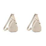 PALAY Chest Bag for Everyday Use with Zipper Pouch and Handle in Beige | Unisex Sling