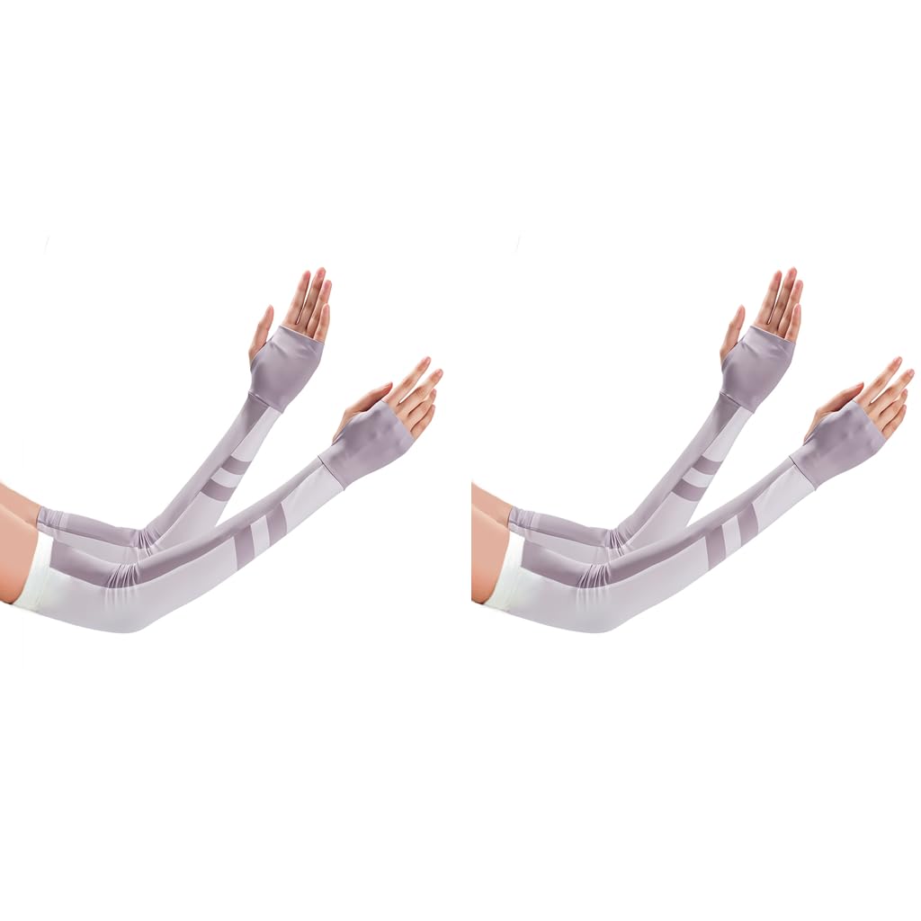 PALAY Hand Cover Arm Sleeves for UV Protection with Thumb Hole Design & Nylon Fabric | 2 PCS