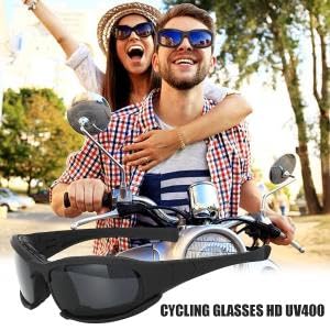 PALAY® UV400 Riding Goggles, Black Cycling & Motorcycle Sunglasses for Men, 3 Interchangeable Lenses, Anti-Fog, Windproof, Scratch-Resistant, Adjustable Strap, 2 Pack with Storage Bag