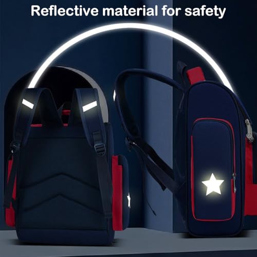 PALAY® School Bags for Boys Stylish Spiderman Waterproof Kid Bag for Travel Camping Burden-Relief Backpack Gift 3-6 Years Old 27x13x38cm 2PCS