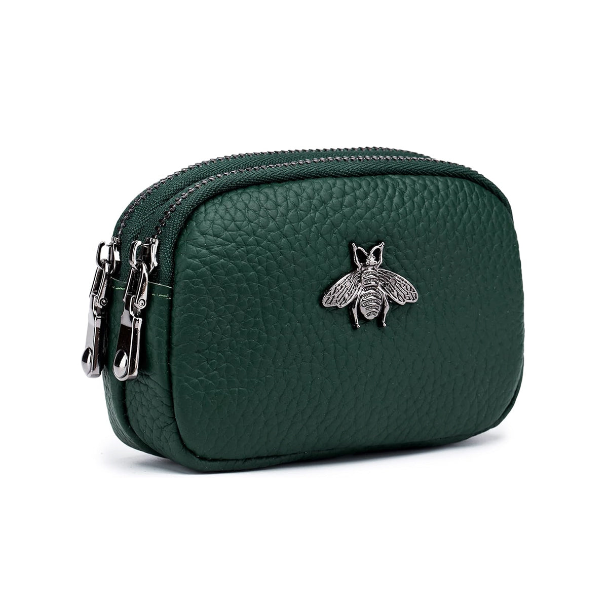 PALAY® Women Coin Bag Utility Double Layer PU Small Bag Zipper Pouch Coin Bag Card Bag Purse Bag Cash Bag Birthday Gift Christmas Gift for Women, 11.5x4x7.5cm