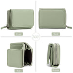 PALAY® Women Small Leather Purse Women Purse Mini Card Bag Fashion PU Multi Compartments Coin Bag Cash Bag, 10x8x4cm