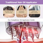 HANNEA® Aplicador Eléctrico de Aceite para El Cabello y Masajeador Del Cuero Cabelludo 2 En 1, Depósito de Aceite de 10ML con Terapia de Luz Roja, Adecuado para El Cuidado Del Cuero Cabelludo de Mujer