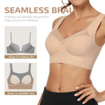 PALAY Seamless Bra for Women with 0.2cm Ice Silk Fabric featuring Wireless Support | XL