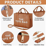 PALAY® PU Tote Bag for Women Cross Body with Detachable Shoulder Belt Fashion Handhold 2 PCS