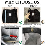 PALAY® Tote Bag Corduroy Grocery Large Hand For Women Shopping Shoulder Commuting Black 3PCS