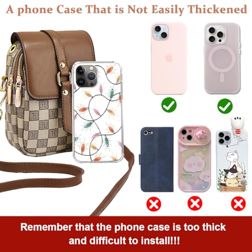 PALAY® 2pcs Sling Bag for Women, Stylish PU Leather Crossbody Phone Bag with Adjustable Strap, Retro Checked Print Design, Lightweight & Durable, 13x7x20cm, Brown, Perfect for Casual & Formal Use