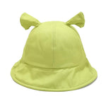 PALAY® Shrek Hat Fun Green Shrek Ear Sun Hat Bucket Hat Outdoor Fishman Hat Round Wide Brim Beach Sun Hat Gift for Fans Couple Hat for Men Women