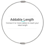 PALAY Keyring Set for Keys and Luggage Organization with Secure Locking Mechanism | 20pcs 15cm Stainless Steel Loops