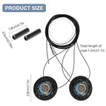 PALAY No Tie Wire Shoelaces for Sneakers with 1.2m Length and Adjustable Knob | Slim Black TPU