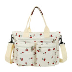 PALAY Tote Bag for Women with Dual Carrying Options and 39 x 15 x 26cm Storage | Cherry Nylon Design