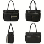 PALAY Tote Bag for Women with 15.6 inch Laptop Compartment featuring Quilted Design and Nylon Material | Ideal for Office and College