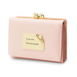 PALAY Women’s Wallet for Everyday Use with Multiple Card Slots and Hook Loop Closure | Pink PU Leather Short Purse