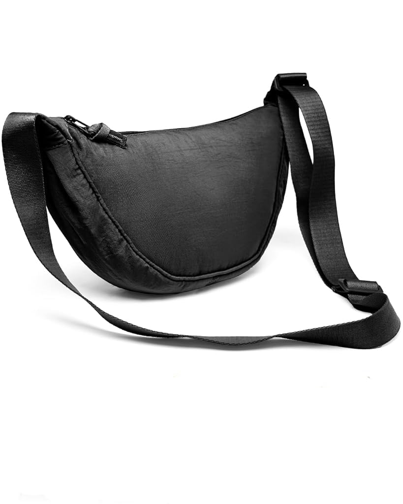 PALAY Crossbody Bag for Everyday Use with Adjustable Strap and Waterproof Nylon Style | Black