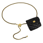 PALAY Mini Black Fanny Bag with Detachable Chain Belt featuring PU Design 11x9cm | Chic Gift for Women