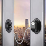PALAY® Black Color Safety Adhesive Door Locks with 2 Keys for Cupboard, Cabinets, Fridge & Freezers, Residue-Free,and Childproof Child Security House