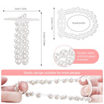 PALAY Pearl Corsage Wristlet Bracelet for Weddings and Proms featuring 8 Elastic Bands | DIY Bridal Accessories
