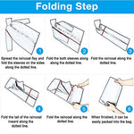 PALAY® 4PCS Rain Coat for Men Waterproof Hooded Poncho Jacket Women EVA Reusable Packable Outdoor Rainy Day Free Size Black