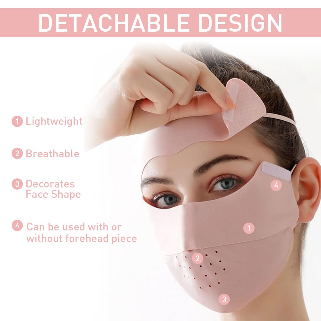 PALAY Face Mask for Sun Protection with UPF 50+ Coverage featuring Ice Silk Fabric for Women | Ideal for Biking Running and Hiking
