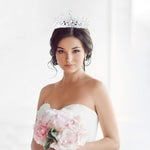 PALAY Crystal Tiara Crown for Weddings and Proms featuring Side Comb Design | Alloy and Rhinestones 5.9×1.8 in