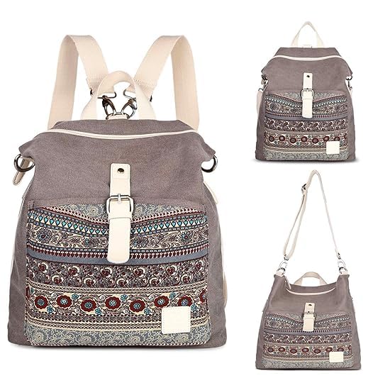 PALAY Women Backpack for Work and Travel with 30x13x38cm Space | Canvas Multiway Bag