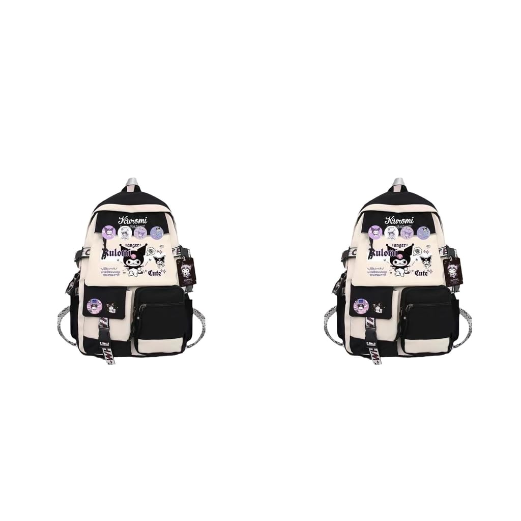 PALAY Kuromi Backpack for School and Travel featuring Multi Layer Design 45x30x15cm | Oxford Cloth Bag for Girls 6-12 Years
