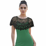 PALAY Knitted Shawl Capes for Women featuring Floral Crochet Pattern | Elegant Beachwear Cover Up